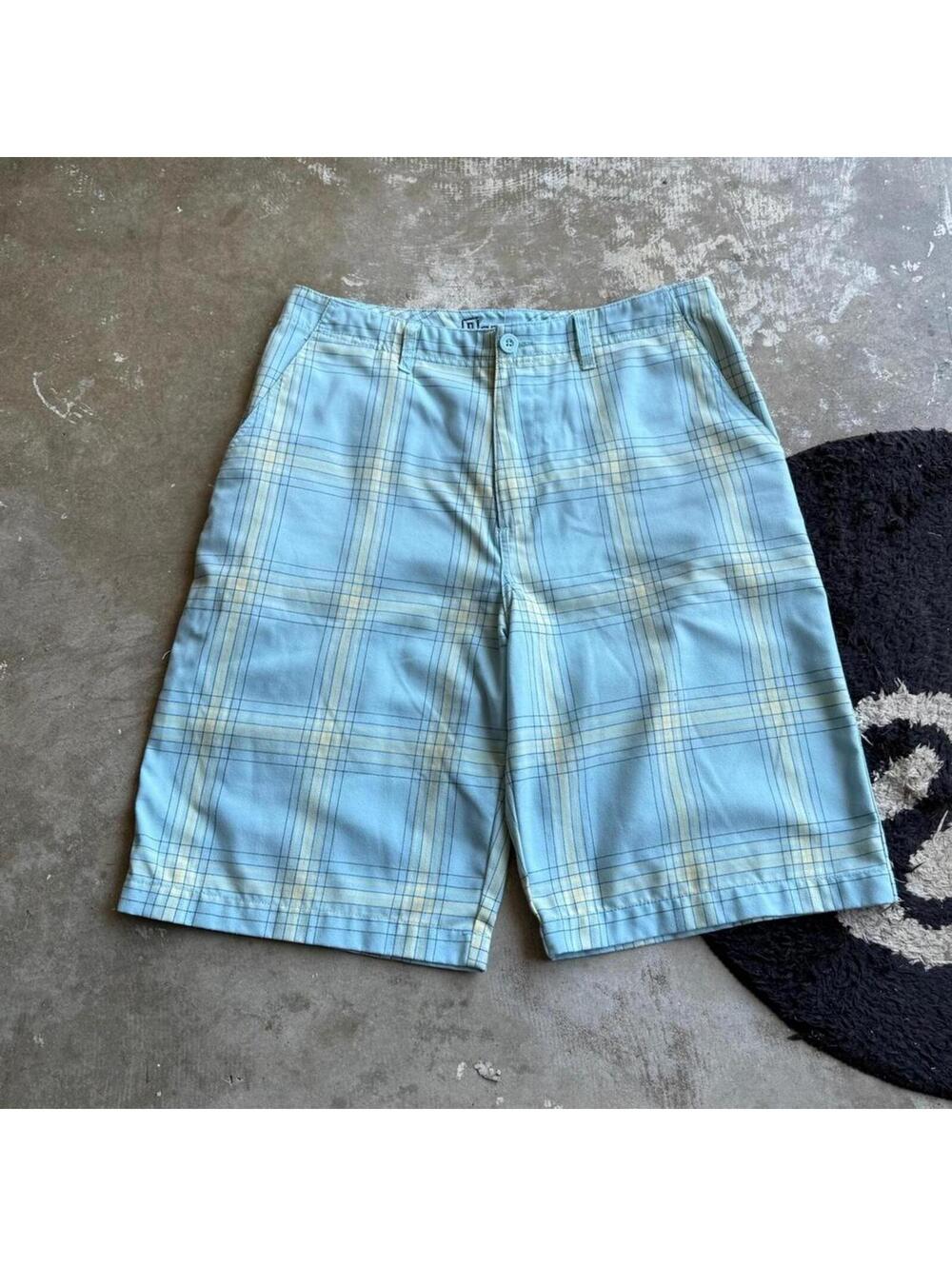 Y2K Vintage Quiksilver Plaid Baggy Shorts